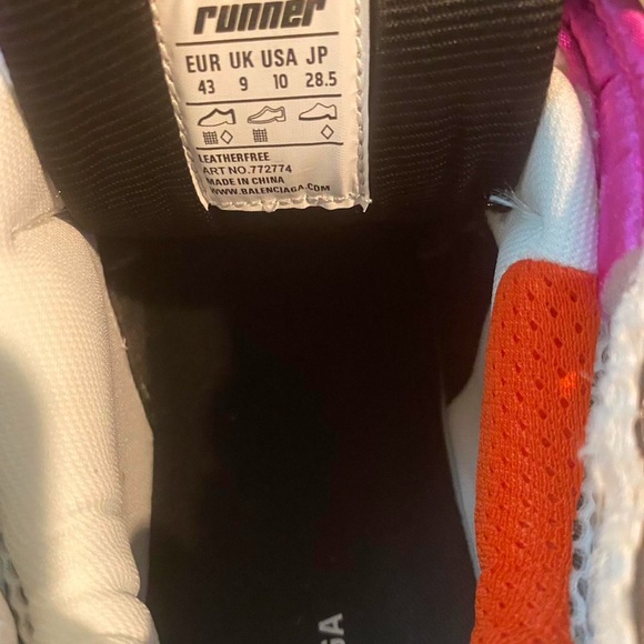 Balenciaga runner multicolor sz 43 men's 10 - Picture 2 of 3